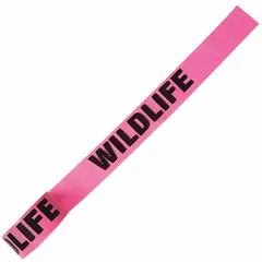 APPROVED VENDOR Restricted Access Messaging Barrier Tape, Wildlife Legend, Pink, 1 1/2 in x 150 ft
