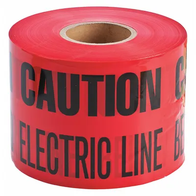 OEM Red Polyethylene Underground Marking Tape - Red Electric Line Underground Marking Tape