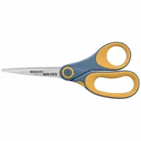 WESTCOTT Scissors: Ambidextrous, 8 in Overall Lg, Straight, Titanium Bonded, Pointed, Gray (MPN 14849)