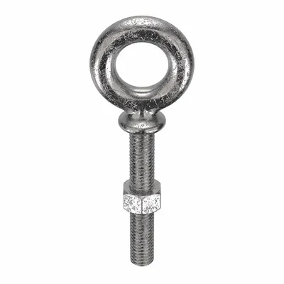 KEN FORGING Machinery Eye Bolt: With Shoulder, 316, Stainless Steel, Plain, 1/4"-20 Thread Size - Machinery Eye Bolts with Shoulder