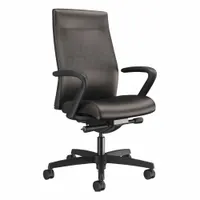 HON Office Chair: Ignition 2.0, Black, Vinyl Material, 29 in Back Ht, 20 in Seat Wd, 19 in Seat Dp (MPN HIWMU.Y2.F.H.UR10.NL.SB.T)