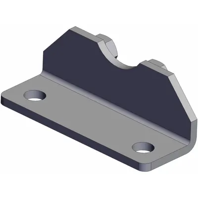 SMC Mounting Bracket: Flange/Foot Mount Type, Fits 50 mm Bore Dia, Stainless Steel - Foot Mounting Brackets