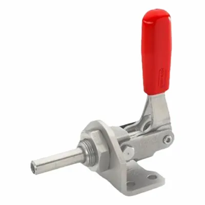 JW WINCO Push-Pull Toggle Clamp: Flange Base Mounting, Std Clockwise Handle, 110 mm Arm Lg - Corrosion-Resistant Straight-Line Toggle Clamps