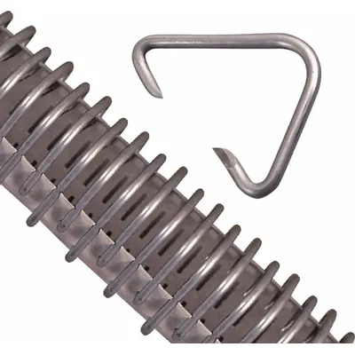 FLEXCO Conveyor Belt Lacing: Steel, #2, 12 in Lacing Lg, For 3/16 in Max Belt Thick - Precision Machine-Installed Clipper Wire-Hook Conveyor Belt Lacing