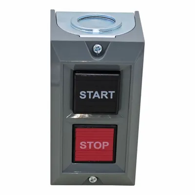 Dayton Control Station: Push Button, 0 Pilot Lights, 2NO, Start/Stop - Push-Button Control Stations