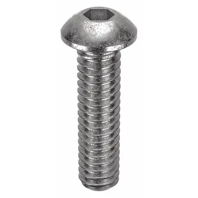 FOREVERBOLT Socket Head Cap Screw: 1/4"-20 Thread Size, 1 in Lg, Button, NL-19, Stainless Steel - Button Head Socket Cap Screws
