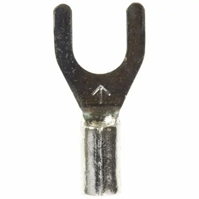 3M Fork Terminals: Bare, #10 Stud Size, 16 AWG – 14 AWG Wire Range, Std Fork - Non-Insulated Fork Terminals