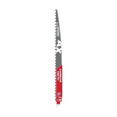 MILWAUKEE Reciprocating Saw Blade: 3 Teeth per Inch, 12 in Blade Lg, 0.05 in Blade Thick - Wood-Cutting & Pruning Blades