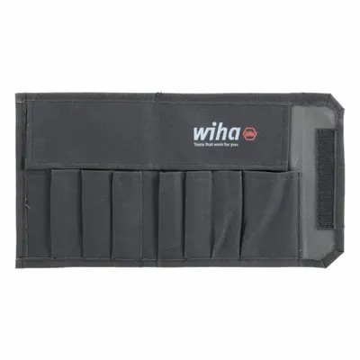 WIHA Wrench Roll: Black, 14 1/2 in Overall Lg, Polyester - Wrench Rolls & Racks