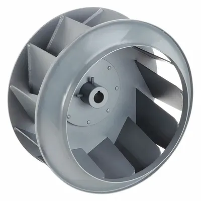 Dayton Blower Wheel: Backward-Inclined, 15 in Dia, Steel Wheel, 1 Inlets, 1 in Bore - Backward-Inclined Blower Wheels