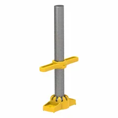 Screw end component for trench support braces, with a 10-inch stroke length. Designed for use with the BE35 model. Used in excavation and shoring applications to provide adjustable bracing for structural stability.