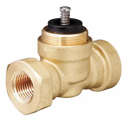 Siemens Hydronic Globe Valve: 2-Way, 4.1 CV Flow, 3/4 in Female NPT, Brass Body - 2-Way NPT Connection Globe Valves