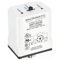 Plug-in alternating relay with octal base and DPDT contacts, rated 10 A at 240 V AC and 10 A at 24 V DC. Designed for alternating load applications in industrial control systems, such as cycling between two pumps, compressors, or conveyors to balance run time and extend equipment life