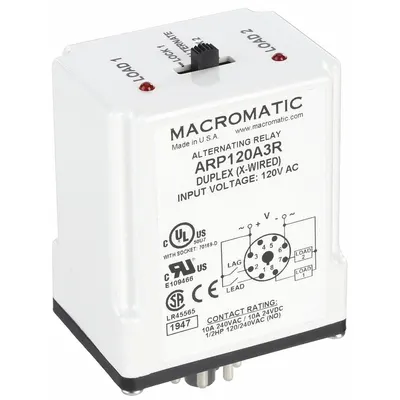 MACROMATIC ARP120A3R Socket-Mounted Alternating Relay - Socket-Mounted Alternating Relays